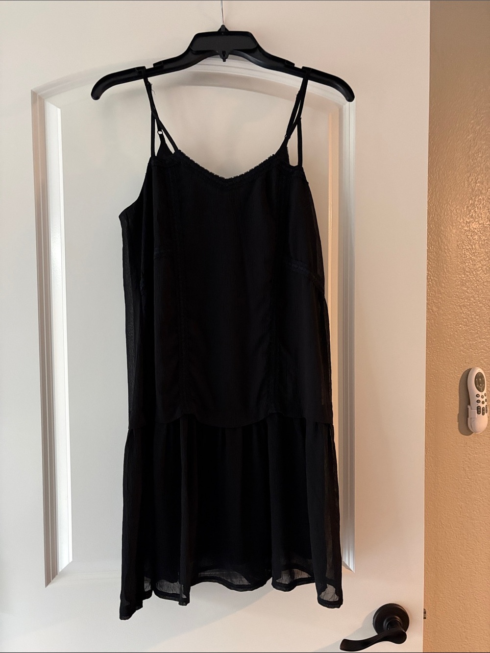 Ya Los Angeles Black Spaghetti Strap Midi Dress